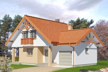  Projekt domu Niziołek II (BSB1037) - projekt domu parterowego z poddaszem - Zdjęcie 2