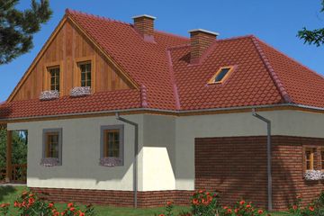  Projekt domu L-40 Dom szkieletowy (BBD1058) - projekt domu parterowego z poddaszem - Zdjęcie 2