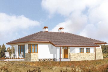  Projekt domu Bohun (KSA1008) - projekt domu parterowego - Zdjęcie 2