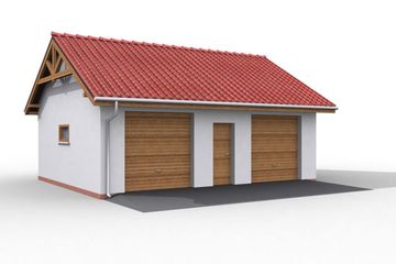  Projekt garażu G11 garaż dwustanowiskowy (SLN1111) - projekt garażu parterowego - Zdjęcie 2