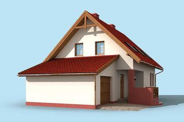  Projekt domu Sevilla (SLN1001) - projekt domu parterowego z poddaszem - Zdjęcie 2