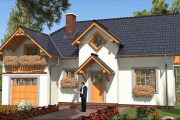  Projekt domu L-49 Dom tradycyjny (BBD1069) - projekt domu parterowego z poddaszem - Zdjęcie 2