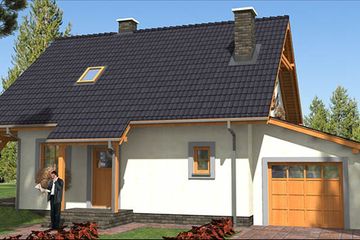  Projekt domu L-53 Dom tradycyjny (BBD1073) - projekt domu parterowego z poddaszem - Zdjęcie 2