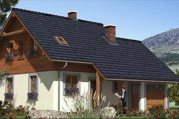  Projekt domu L-55 Dom tradycyjny (BBD1075) - projekt domu parterowego z poddaszem - Zdjęcie 2