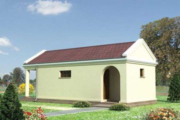  Projekt garażu 28 - murowana – beton komórkowy (KRD1575) - projekt garażu parterowego - Zdjęcie 2