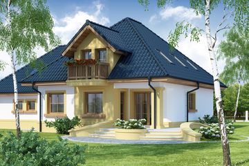  Projekt domu Dandys 2 (WRW1015) - projekt domu parterowego z poddaszem - Zdjęcie 2