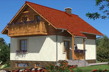  Projekt domu L-69 Dom tradycyjny (BBD1095) - projekt domu parterowego z poddaszem - Zdjęcie 2
