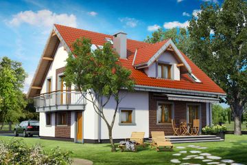  Projekt domu Zofia Mini Eko (1395) (KRD2555) - projekt domu parterowego z poddaszem - Zdjęcie 2