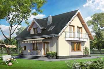  Projekt domu Zoja Lux Eko (1398) (KRD2556) - projekt domu parterowego z poddaszem - Zdjęcie 2