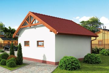  Projekt garażu G30 garaż dwustanowiskowy (SLN1127) - projekt garażu parterowego - Zdjęcie 2