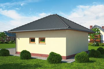  Projekt garażu G32 garaż dwustanowiskowy (SLN1129) - projekt garażu parterowego - Zdjęcie 2