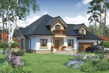  Projekt domu Fidiasz 2 (WRW1166) - projekt domu parterowego z poddaszem - Zdjęcie 2