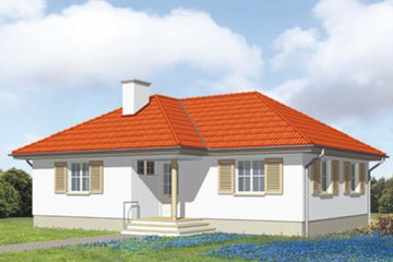  Projekt domu Sasanka (KSA1056) - projekt domu parterowego - Zdjęcie 2