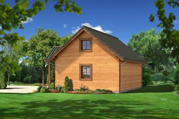  Projekt garażu gd 2 (03l) (KRP1524) - projekt garażu parterowego - Zdjęcie 2