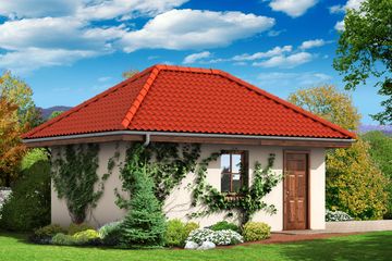  Projekt garażu g 1 (01) (KRP1525) - projekt garażu parterowego - Zdjęcie 2