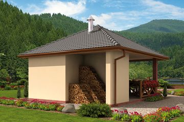  Projekt budynku gospodarczego G46 Budynek Gospodarczy (SLN1140) - projekt budynku parterowego - Zdjęcie 2