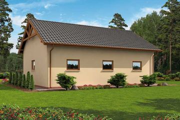  Projekt garażu G50 garaż dwustanowiskowy z pomieszczeniami gospodarczymi (SLN1144) - projekt garażu parterowego - Zdjęcie 2