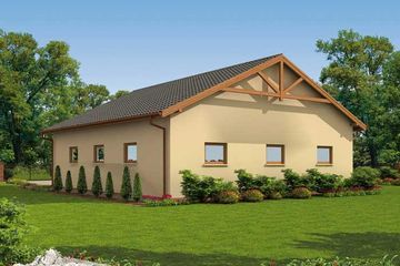  Projekt garażu G51 garaż czterostanowiskowy z pomieszczeniami gospodarczymi (SLN1145) - projekt garażu parterowego - Zdjęcie 2