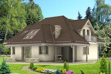  Projekt domu HG-I3 (KRM1039) - projekt domu parterowego z poddaszem - Zdjęcie 2