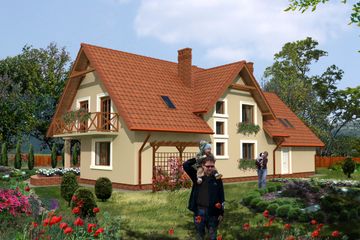  Projekt domu Napoli II (KRH1167) - projekt domu parterowego z poddaszem - Zdjęcie 2