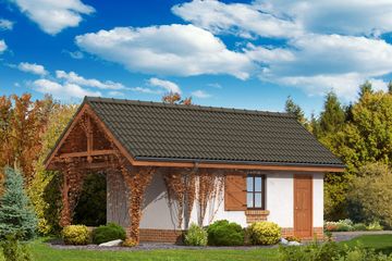  Projekt garażu g 1 (03) (KRP1527) - projekt garażu parterowego - Zdjęcie 2