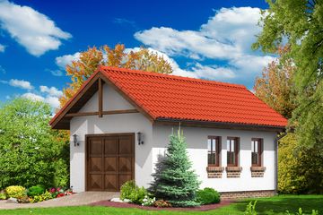  Projekt garażu g 1 (04) (KRP1528) - projekt garażu parterowego - Zdjęcie 2