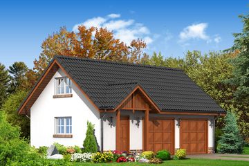  Projekt garażu G 2 (03) (KRP1532) - projekt garażu parterowego - Zdjęcie 2