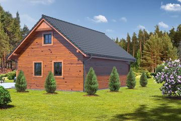  Projekt garażu gds 2 (03l) (KRP1536) - projekt garażu parterowego - Zdjęcie 2