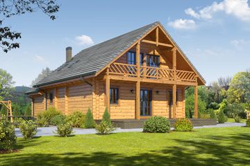  Projekt domu Osiek z garażem dw3 (KRP1538) - projekt domu parterowego z poddaszem - Zdjęcie 2