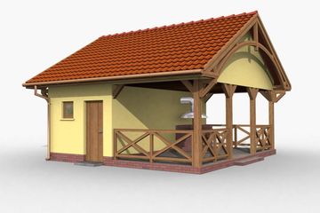  Projekt budynku gospodarczego G55 Budynek Gospodarczy (SLN1149) - projekt budynku parterowego - Zdjęcie 2