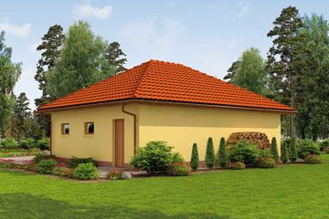  Projekt garażu G62 garaż trzystanowiskowy (SLN1155) - projekt garażu parterowego - Zdjęcie 2