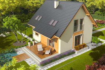  Projekt domu Adriana III (wersja A) (WRC2086) - projekt domu parterowego z poddaszem - Zdjęcie 2