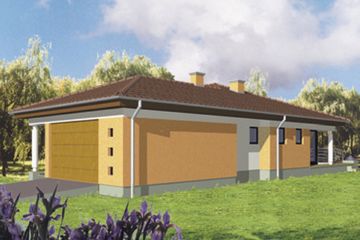  Projekt domu Zefir (KSA1076) - projekt domu parterowego - Zdjęcie 2