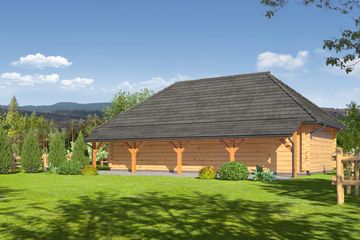  Projekt garażu gd h2 (KRP1541) - projekt garażu parterowego - Zdjęcie 2