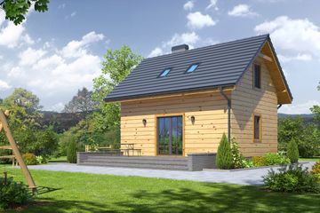  Projekt domu Gródek dws (KRP1542) - projekt domu parterowego z poddaszem - Zdjęcie 2