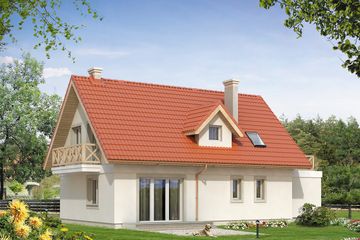  Projekt domu Bielik 2 (BSA1345) - projekt domu parterowego z poddaszem - Zdjęcie 2