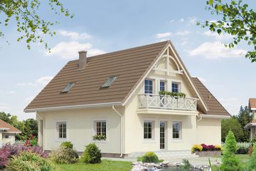  Projekt domu Bluszcz 4 (BSA1347) - projekt domu parterowego z poddaszem - Zdjęcie 2