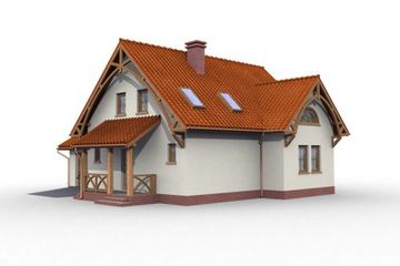  Projekt domu Las Vegas (SLN1055) - projekt domu parterowego z poddaszem - Zdjęcie 2