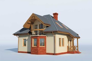  Projekt domu Manila (SLN1056) - projekt domu parterowego z poddaszem - Zdjęcie 2