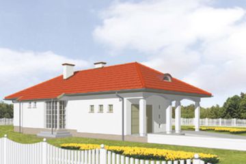  Projekt domu Arkada (KSA1095) - projekt domu parterowego - Zdjęcie 2