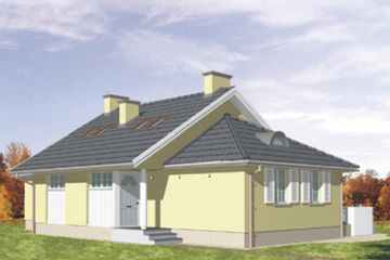  Projekt domu Dragon (KSA1098) - projekt domu parterowego z poddaszem - Zdjęcie 2