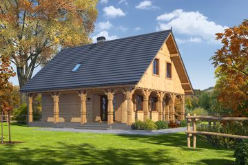  Projekt domu mazurski dw (KRP1551) - projekt domu parterowego z poddaszem - Zdjęcie 2