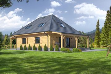  Projekt domu Chmielniki małe dw7k (KRP1514) - projekt domu parterowego z poddaszem - Zdjęcie 2