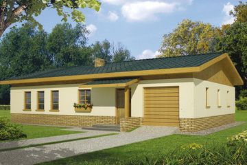  Projekt domu Wojtek B garaż (WRD1205) - projekt domu parterowego - Zdjęcie 2