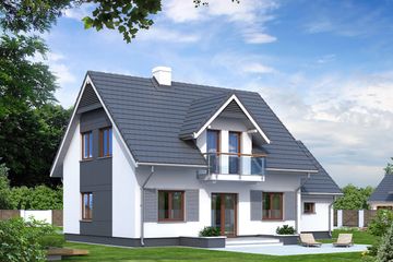  Projekt domu Azalia 5 (BSA1843) - projekt domu parterowego z poddaszem - Zdjęcie 2