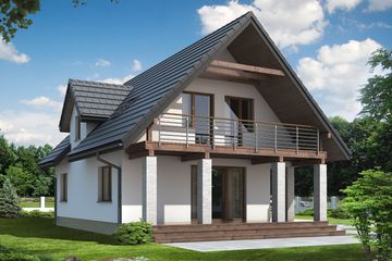  Projekt domu Zięba (BSA1844) - projekt domu parterowego z poddaszem - Zdjęcie 2