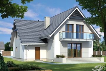  Projekt domu Kalcyt (BSA1846) - projekt domu parterowego z poddaszem - Zdjęcie 2