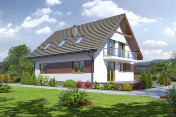  Projekt domu Jaworze 33 (KRP1515) - projekt domu parterowego z poddaszem - Zdjęcie 2