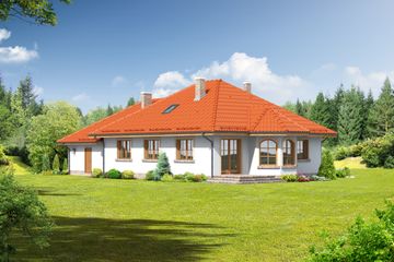  Projekt domu Zadębie średnie 3 + garaż (KRP1521) - projekt domu parterowego - Zdjęcie 2