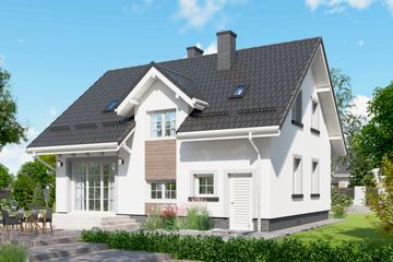  Projekt domu APS 241 (LUA1270) - projekt domu parterowego z poddaszem - Zdjęcie 2